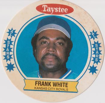 1989 Taystee Kansas City Royals Discs #7 Frank White Front