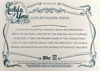 2014 Topps Allen & Ginter - Fields of Yore Relics #FOYR-CS Cleveland Municipal Stadium Back