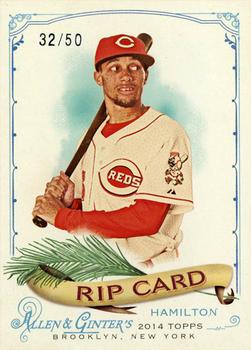 2014 Topps Allen & Ginter - Rip Cards #RIP-22 Billy Hamilton Front