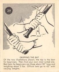 1952 Parkhurst Frostade International League (V338-1) #29 Gripping The Bat Front