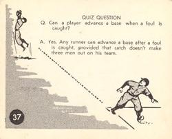 1952 Parkhurst Frostade International League (V338-1) #37 Quiz Front