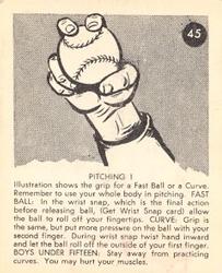 1952 Parkhurst Frostade International League (V338-1) #45 Pitching 1 Front