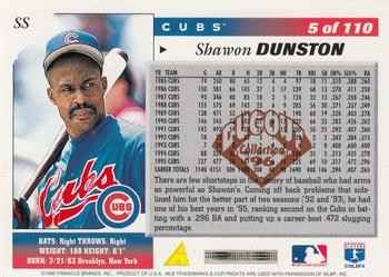 1996 Score - Dugout Collection (Series Two) #5 Shawon Dunston Back