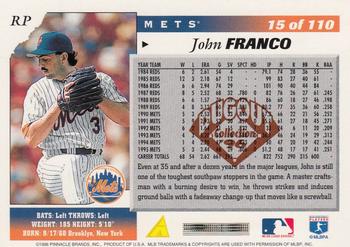 1996 Score - Dugout Collection (Series Two) #15 John Franco Back