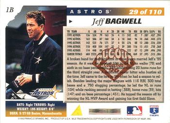 1996 Score - Dugout Collection (Series Two) #29 Jeff Bagwell Back