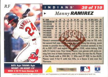 1996 Score - Dugout Collection (Series Two) #30 Manny Ramirez Back