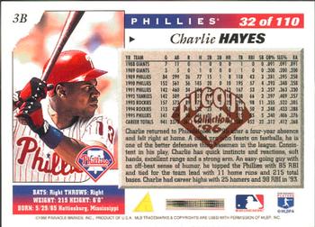 1996 Score - Dugout Collection (Series Two) #32 Charlie Hayes Back