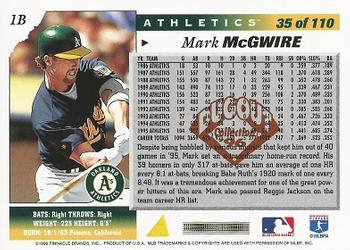 1996 Score - Dugout Collection (Series Two) #35 Mark McGwire Back