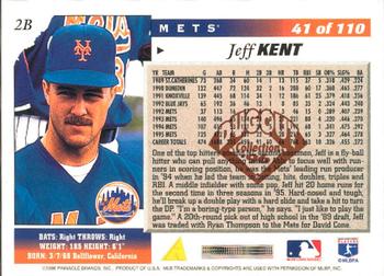1996 Score - Dugout Collection (Series Two) #41 Jeff Kent Back