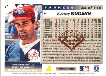 1996 Score - Dugout Collection (Series Two) #44 Kenny Rogers Back
