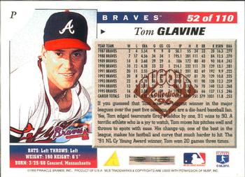 1996 Score - Dugout Collection (Series Two) #52 Tom Glavine Back