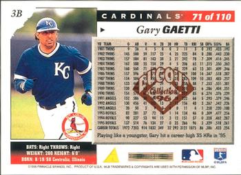 1996 Score - Dugout Collection (Series Two) #71 Gary Gaetti Back
