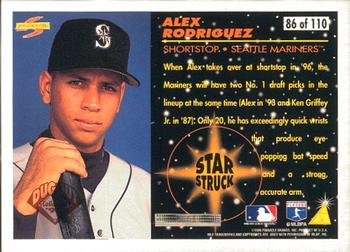 1996 Score - Dugout Collection (Series Two) #86 Alex Rodriguez Back