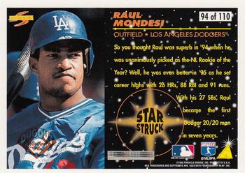 1996 Score - Dugout Collection (Series Two) #94 Raul Mondesi Back