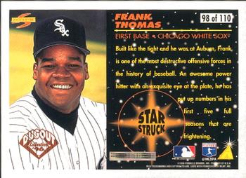 1996 Score - Dugout Collection (Series Two) #98 Frank Thomas Back