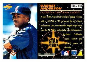 1996 Score - Dugout Collection (Series Two) #100 Garret Anderson Back