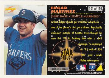 1996 Score - Dugout Collection (Series Two) #101 Edgar Martinez Back