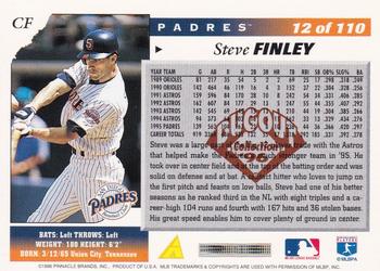 1996 Score - Dugout Collection Artist's Proofs (Series Two) #12 Steve Finley Back