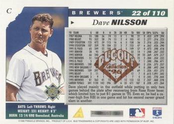 1996 Score - Dugout Collection Artist's Proofs (Series Two) #22 Dave Nilsson Back