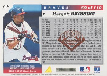 1996 Score - Dugout Collection Artist's Proofs (Series Two) #59 Marquis Grissom Back