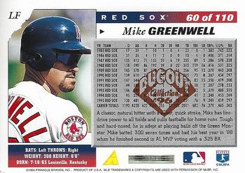 1996 Score - Dugout Collection Artist's Proofs (Series Two) #60 Mike Greenwell Back