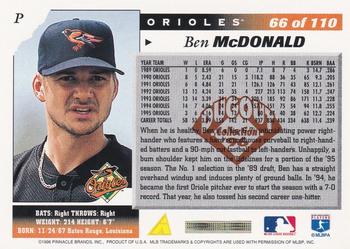 1996 Score - Dugout Collection Artist's Proofs (Series Two) #66 Ben McDonald Back