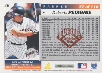1996 Score - Dugout Collection Artist's Proofs (Series Two) #77 Roberto Petagine Back