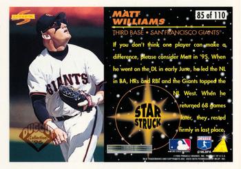 1996 Score - Dugout Collection Artist's Proofs (Series Two) #85 Matt Williams Back