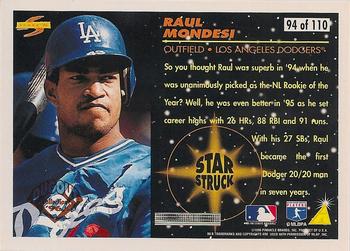 1996 Score - Dugout Collection Artist's Proofs (Series Two) #94 Raul Mondesi Back