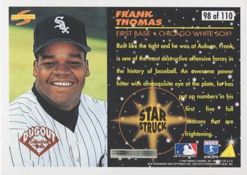 1996 Score - Dugout Collection Artist's Proofs (Series Two) #98 Frank Thomas Back