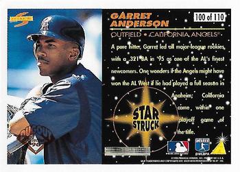 1996 Score - Dugout Collection Artist's Proofs (Series Two) #100 Garret Anderson Back