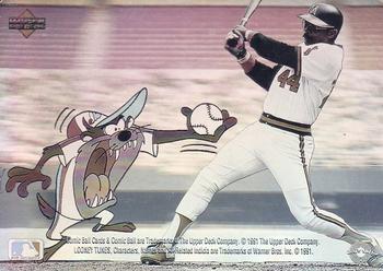 1991 Upper Deck Comic Ball 2 - Holograms #NNO Tasmanian Devil pitches to Reggie Front