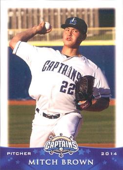 2014 Grandstand Lake County Captains #6 Mitch Brown Front