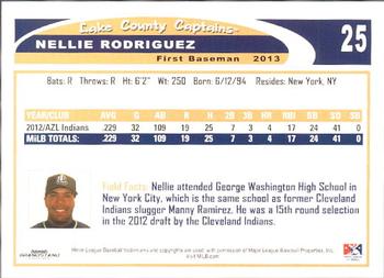 2013 Grandstand Lake County Captains #NNO Nellie Rodriguez Back