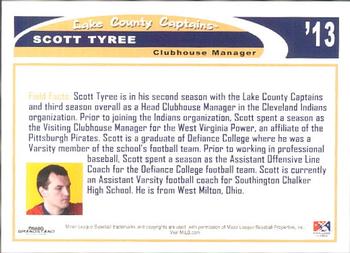 2013 Grandstand Lake County Captains #NNO Scott Tyree Back