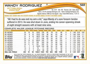 2014 Topps Mini #522 Wandy Rodriguez Back