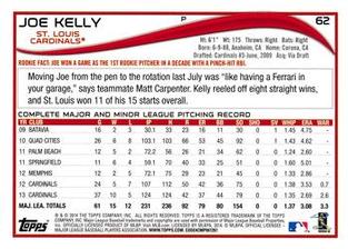 2014 Topps Mini #62 Joe Kelly Back