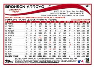 2014 Topps Mini #78 Bronson Arroyo Back