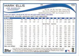 2014 Topps Mini #111 Mark Ellis Back