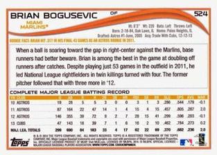 2014 Topps Mini #524 Brian Bogusevic Back