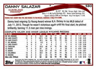 2014 Topps Mini #530 Danny Salazar Back