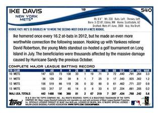 2014 Topps Mini #540 Ike Davis Back