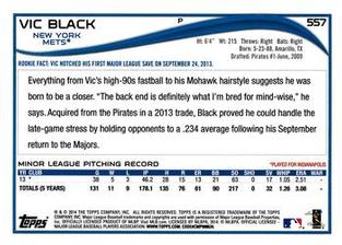 2014 Topps Mini #557 Vic Black Back
