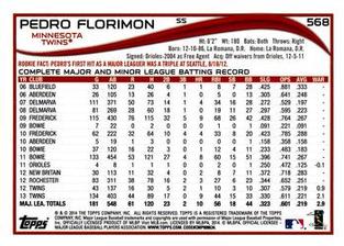 2014 Topps Mini #568 Pedro Florimon Back