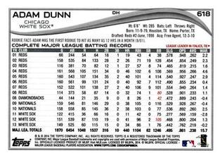 2014 Topps Mini #618 Adam Dunn Back