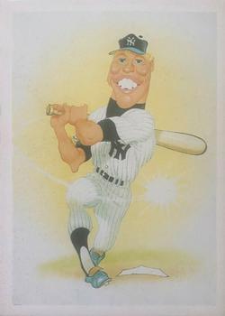 1985 Baseball Greats Caricatures #7 Mickey Mantle Front