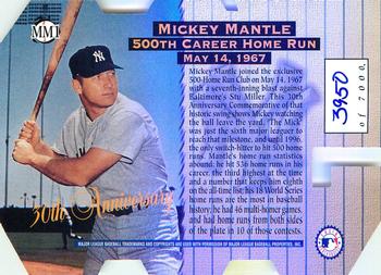 1997 Scoreboard Mickey Mantle #MM1 Mickey Mantle Back