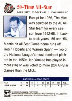 1997 Scoreboard Mickey Mantle #9 Mickey Mantle Back