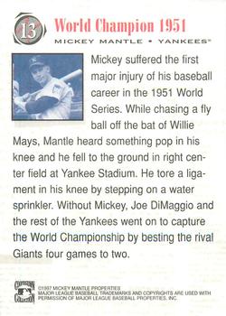 1997 Scoreboard Mickey Mantle #13 Mickey Mantle Back