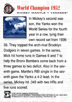 1997 Scoreboard Mickey Mantle #14 Mickey Mantle Back
